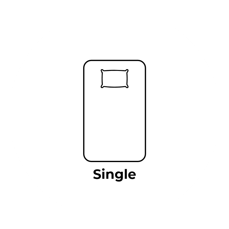 Single: 92cm x 188cm